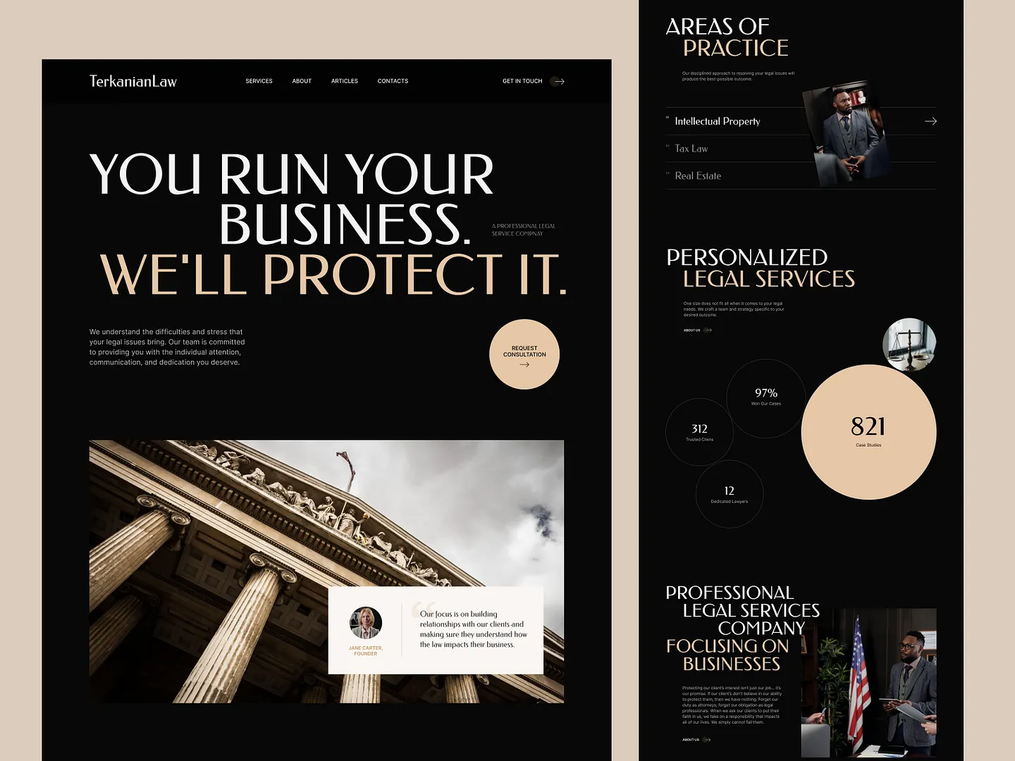 Modern Legal Website Design: Terkanian Law