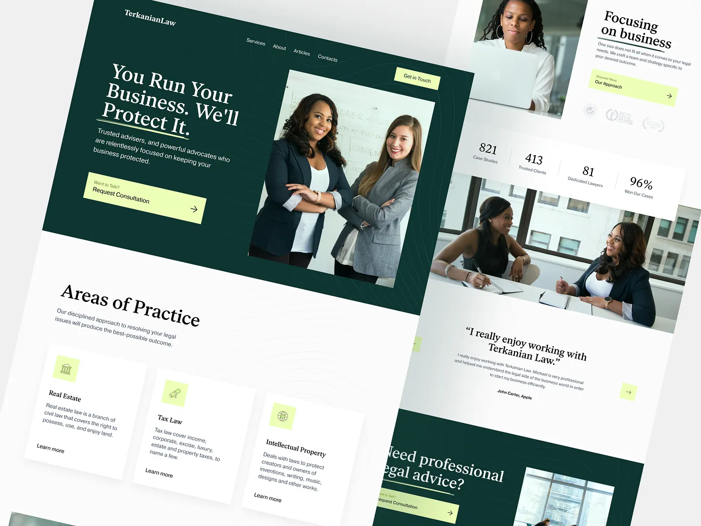 Modern Legal Website Design: Terkanian Law