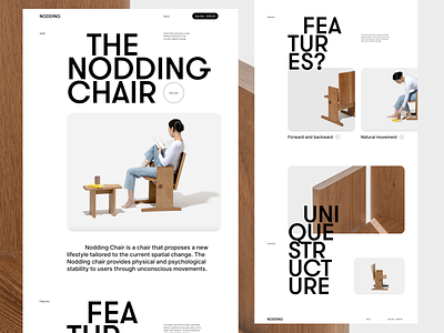 The Nodding Chair - Furniture E-commerce Website design e-commerce furniture furniture website grid landing minimal ui ux web website