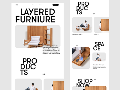 The layered furniture website for N15 design ecommerce furniture furniture website grid landing minimal ui ux web website