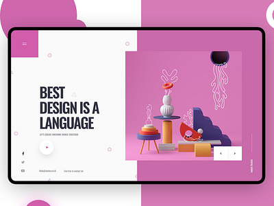 Best Design Is a Language design flat hero landing ui ux web website