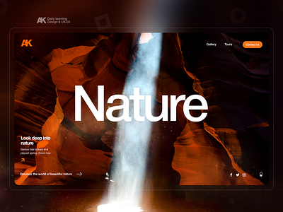 NATURE design flat hero landing ui ux web website