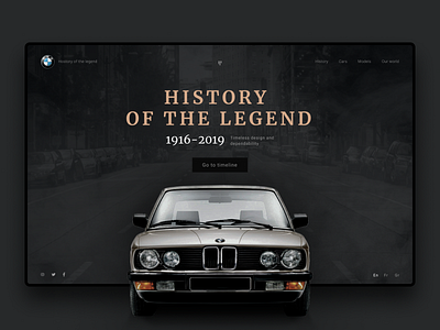 History Of The Legend design flat hero landing ui ux web website