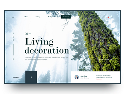 Living Decoration design flat hero landing ui ux web website