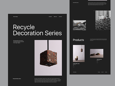 Recycle Series clean design minimal web design webdesign website