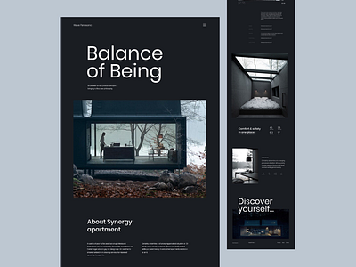 Balance of Being clean design landing page minimal web design website