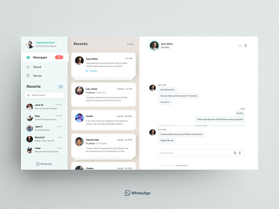 Whatsapp Redesign Day 2 branding design flat product design ui ux web