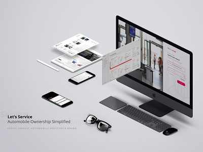 Lets Service Design android app app app design flat ios app minimal product design typography ui ux web website