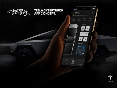 Tesla Cybertruck App Concept android app design ios app product design tesla ui ux