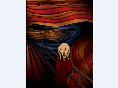 Edvard Munch's Scream 2d digital famouspainting illustration scream vector