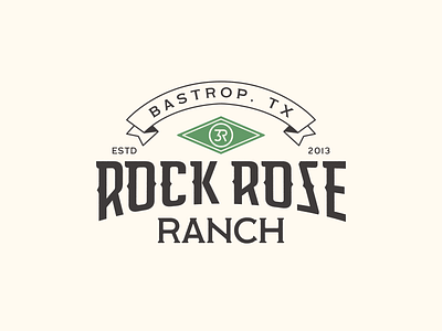 Rock Rose Ranch - logo design branding design logo typography vector vintage logo