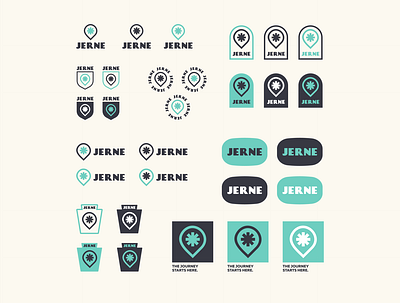 JERNE - Logo exploration branding design graphic design identity logo logo design retro vintage