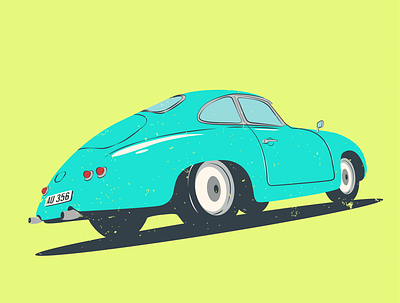 Porsche 356 car car illustration colorful design digital art digital design illustration porsche porsche 356 vector