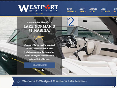 Westport Marina Website boats charlotte digital knot lake marine port rental responsive website