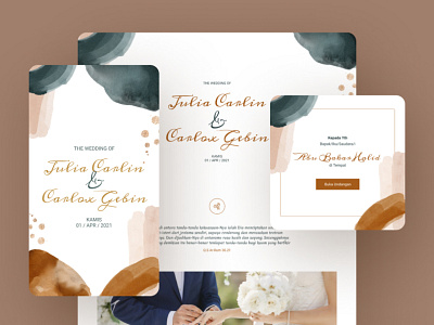 Abstract Water Color Wedding Invitation Design branding design ui
