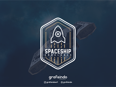 Spaceship Logo branding design logo vector