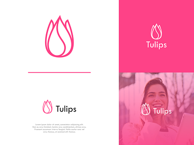 Pink Tulips Logo