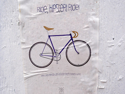 HIPSER RUN! cyril mikhailov fixed gear hipster posters print ride