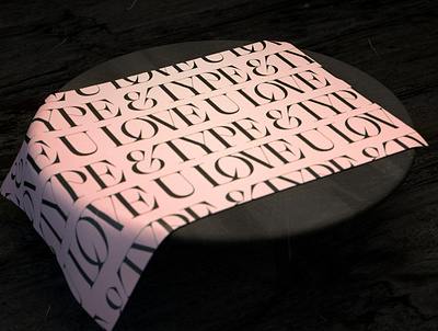 LOVEU&TYPE 3d lettering poster table typography