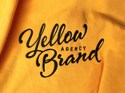 YellowBrand agency brand calligraphy cyril lettering logo typography yellow