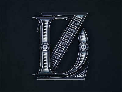 DZ - Denis Zhurov monogram custom lettering letters monogram type typography vector vintage