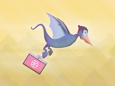 Pteranodon - Designostrataurs designostrataurs dinosaur flat fly for fun illustration imac pteranodon
