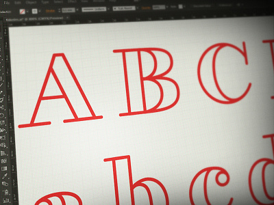 Font Process antique classic fakedes font illustration letter line lineart litters process screenshot