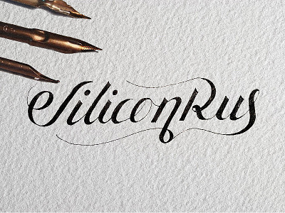 SiliconRus calligraphy feather it letter lettering line moleskine siliconrus