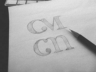 CM cn Ligature brush calligraphy cm letter lettering ligature line moleskine paper pencil