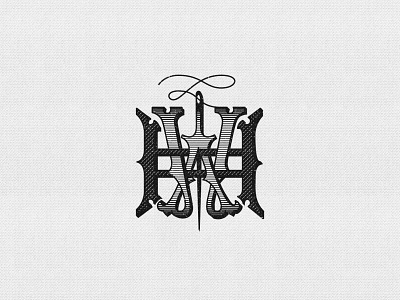 WH monogram / WearHead baseball brand cap engraving hand headwear hw lettering letters monogram wh