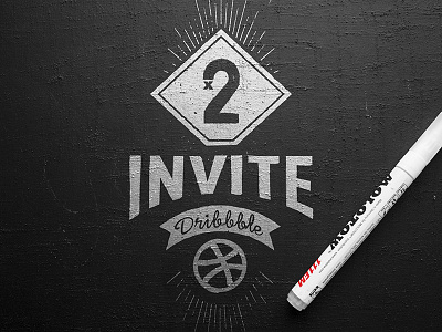 2 Dribbble Invite dribbble invite invitions