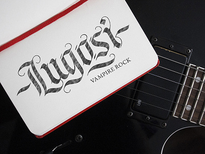Lugosi – Vampire Rock Band blackletter gothic handlettering lettering logo logotype rock scketch type typography vimpire