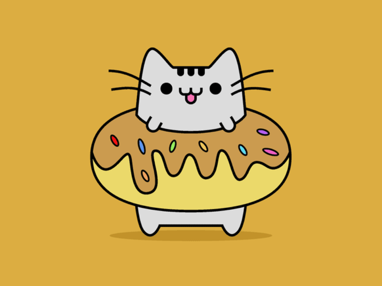 Kitty • Character animation animation cat character character animation design figma flat illustration ios principle ui vector yellow