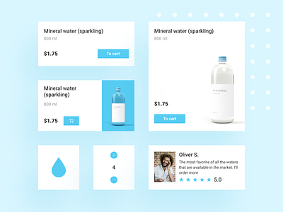 Thirstless • Water • UI cards