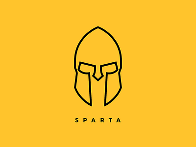 Sparta - Logo Design black branding design fight figma flat greece logo street yellow