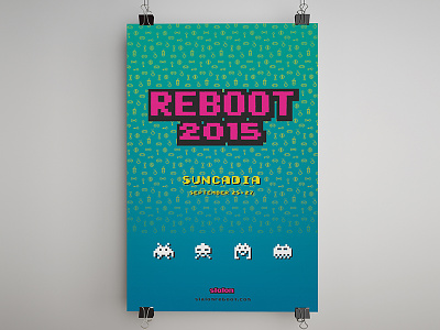 Slalom Reboot 2015 8bit branding event pixels poster print