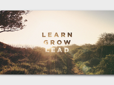 Learn Grow Lead campaign organizational effectiveness poster print type typography
