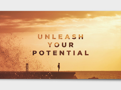 Unleash Your Potential campaign poster print type typography