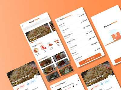 Groceries based on recipes food food app mobile orange recipe recipe app recipe book rice shopping