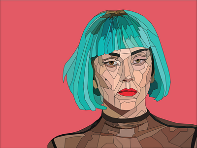 Lady Gaga adobe adobe illustrator illustration lady gaga low poly low poly art pop art vector art wpap wpap art