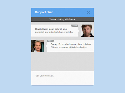 Support chat chat flat support ui window