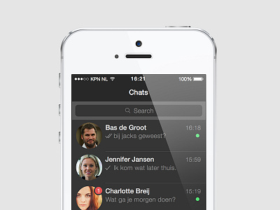 Dark interface chat application black chat dark grey interface ios iphone