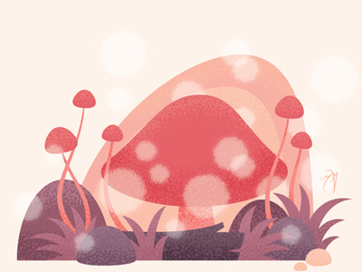 Fun Guys design doodle flat flat illustration fungi illustration mushroom sketch spore vector