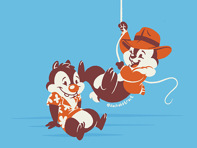 Rescue Rangers, Away! 90s chip chip and dale chip n dale dale design disney doodle flat flat illustration illustration procreate procreate art rescue rangers sketch tbt tico e teco toon disney vector zachabstract