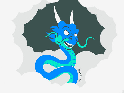 Behold the Mighty Sky Noodle! 90s chinese dragon design doodle dragon dragon ball dragonball dragonball super dragonball z dragonballsuper dragonballz flat flat illustration illustration procreate shenron sketch zachabstract