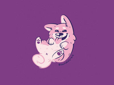 Pink Puppy cmyk design doodle flat flat illustration illustration pink puppy procreate sketch vector zachabstract