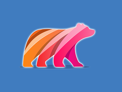 3D Bear Logo Glossy