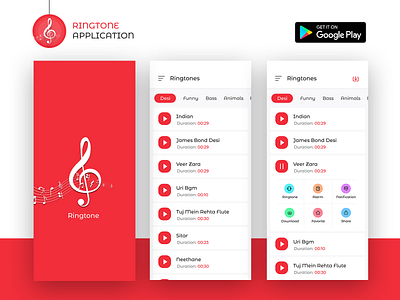 Ringtone App adobe xd illustrator intertainment music photoshop