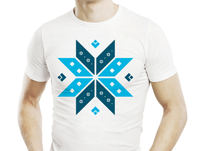 T-shirt blue flower print star t shirt ukraine