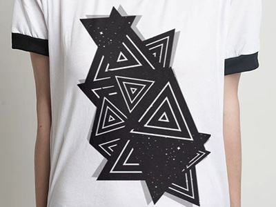 T-shirt print for Snaptee abstract black contrast space t shirt tee triangles white